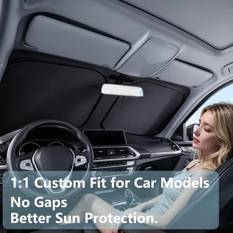Güvenç حاجب شمسي للزجاج الأمامي لتويوتا RAV4 2019-2022 2023 2024 2025 2026، ملحقات حاجب شمسي للزجاج الأمامي، واقي من الحرارة والأشعة فوق البنفسجية (تويوتا RAV4) - Image 2