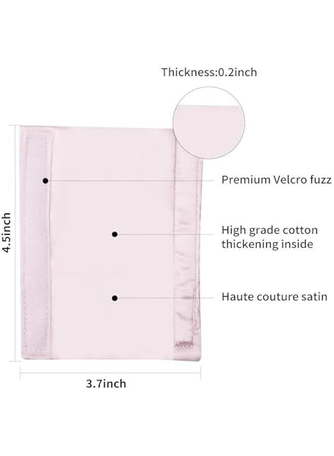 4-Pack Satin CPAP Strap Covers for Comfortable Sleep Support - Pink Color - Image 4