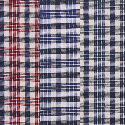 Maharaja PolyBlended Unstitched Fabric Set of 3 Checks Shirt Piece (2.5metre Each) [MSP013] - Image 3