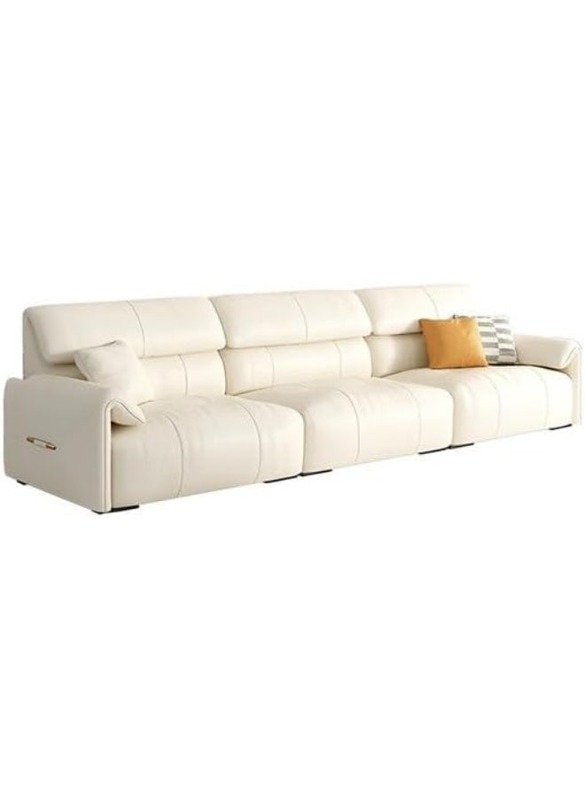 Comfynest أريكة حديثة بإطار من خشب الصنوبر مع تنجيد جلدي وعرض مقعد قياسي  - Image 3