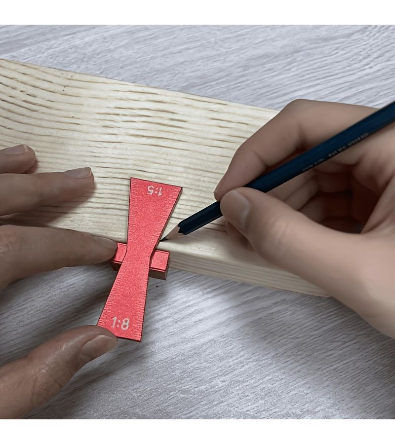 Red Aluminum Dovetail Marking Gauge with Slope for Woodworking Joinery Scoring - Image 4