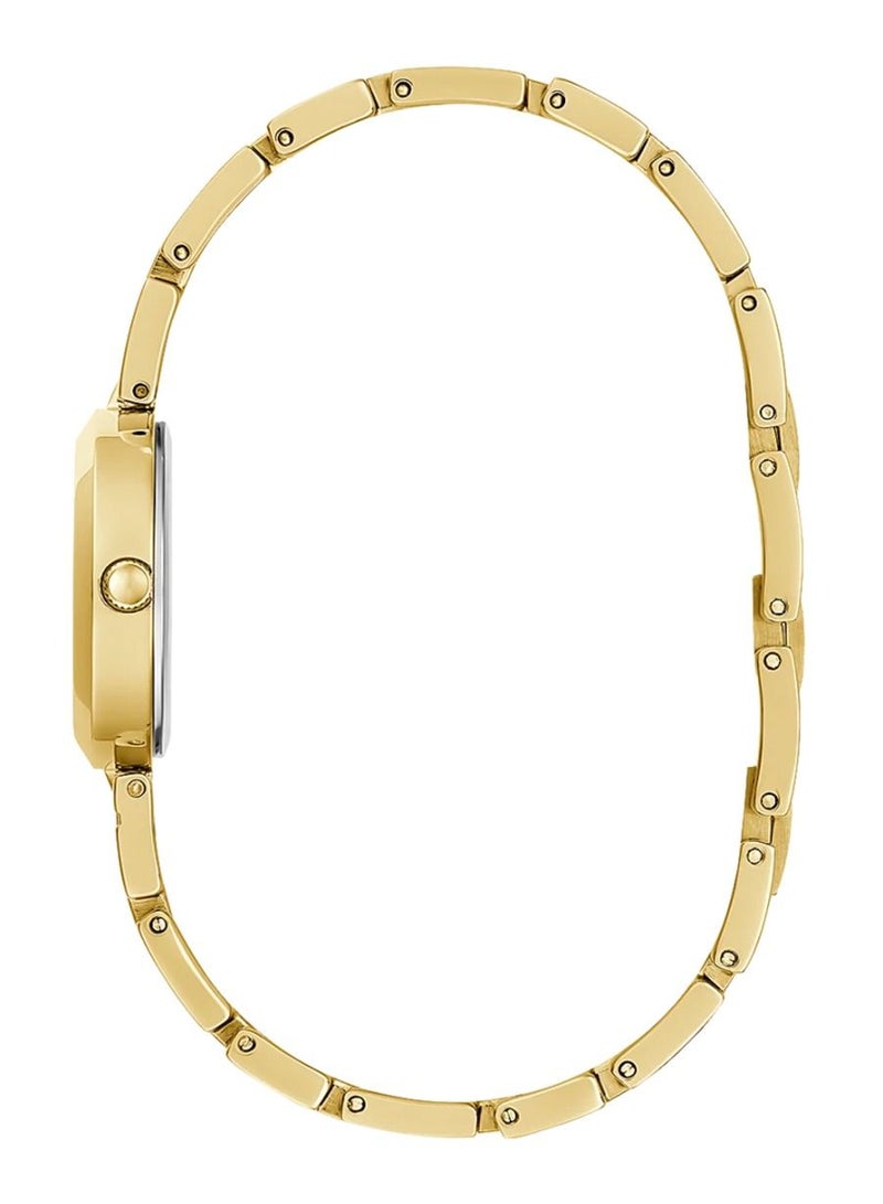 Guess Womens Gold Tone Case Gold Tone Stainless Steel Watch GW0549L2