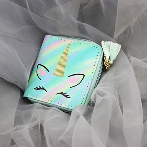 Timlee Cute Rainbow Unicorn Wallet For Girls Kids Zipper Wallet Short Clutch Bag PU Leather Purse,Christmas Gift Women Wallets (0316M) - Image 3