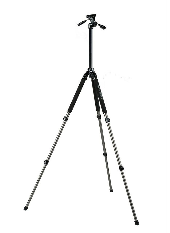 SLIK Pro 700 DX Tripod with 700DX 3-Way, Pan-and-Tilt Head - Titanium  - Image 1