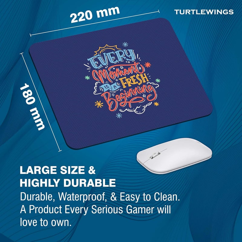 TURTLEWINGS | Mousepad | Inspirational Quote Mousepad – 22x18 cm, 3mm Thick | Abstract Design Non-Slip Rubber Base | Office, Study & Gaming Use | Premium Smooth Surface 222 (12) - Image 3