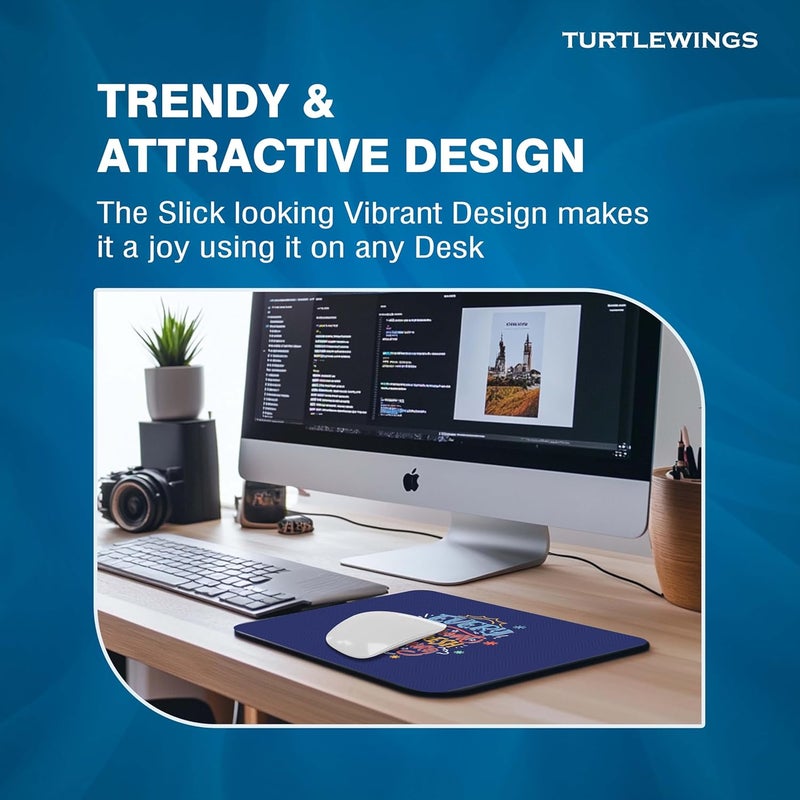 TURTLEWINGS | Mousepad | Inspirational Quote Mousepad – 22x18 cm, 3mm Thick | Abstract Design Non-Slip Rubber Base | Office, Study & Gaming Use | Premium Smooth Surface 222 (12) - Image 5