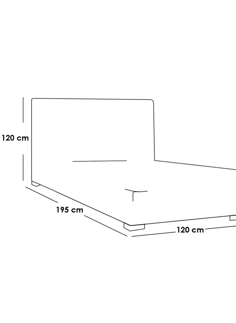 Malazhouse - Button tufted bed Beige - 120cm - Image 1