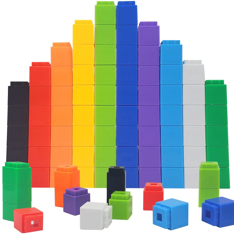 KUTOI Math Manipulatives Counting Cubes Educational Math Linking Cubes Classroom Toys Kindergarten Learning Materials Homeschool SuppliesSet of 100 Math Cubes for Kids Ages 3 - Image 2
