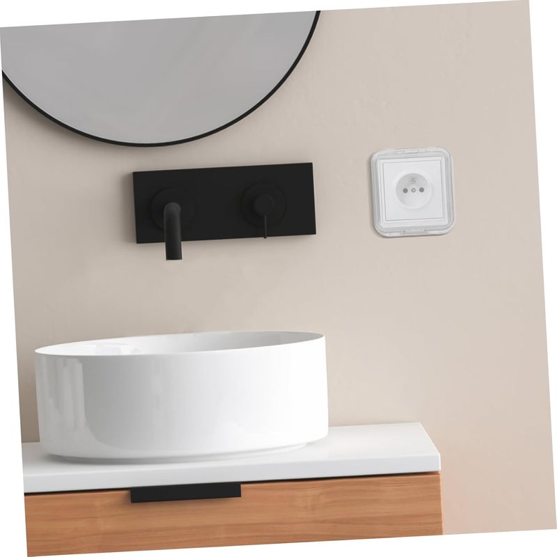 أغطية مآخذ كهربائية مقاومة للماء ذاتية اللصق لحماية الأطفال من الجدران - Image 5