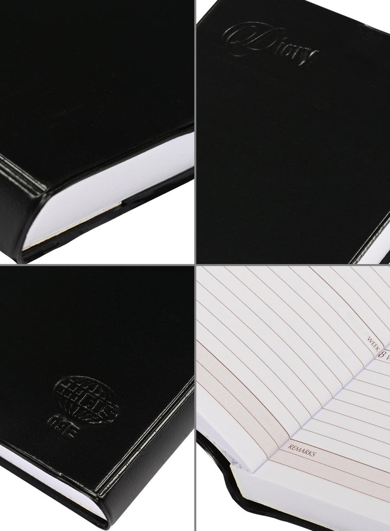 FIS Fis 2025  Pocket Diary English With Pvc Soft Cover Black -FSDI09E25BK  - Image 3