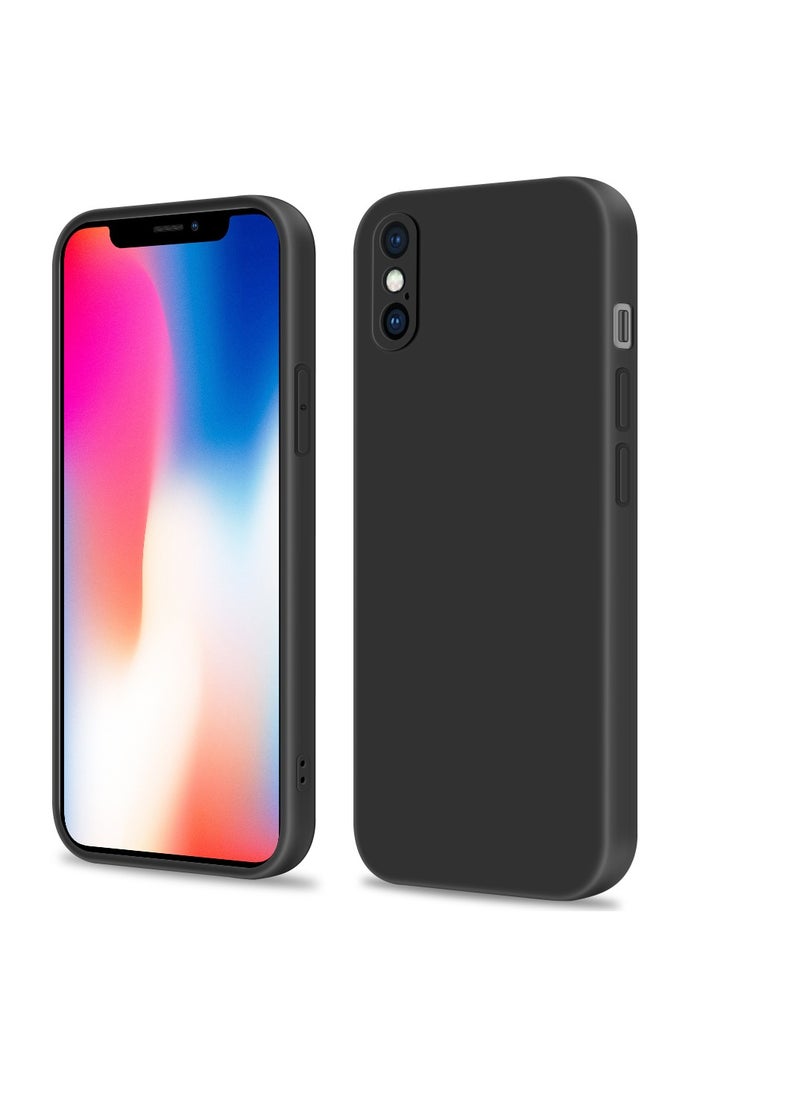 INFOSUN Compatible with apple iPhone X/Xs Full Coverage for Protective Case, Ultra Slim Soft Silicone Gel TPU Cover, Matte Surface Ultra-Thin Case, for iPhone X/Xs(Black)