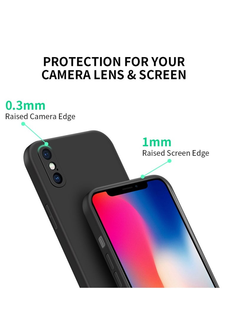 INFOSUN Compatible with apple iPhone X/Xs Full Coverage for Protective Case, Ultra Slim Soft Silicone Gel TPU Cover, Matte Surface Ultra-Thin Case, for iPhone X/Xs(Black)