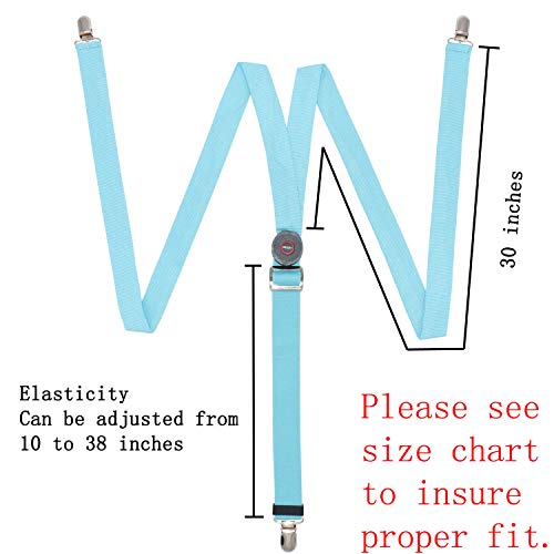 AMNQUERXUS Christmas LED Glow Light Up Suspenders Trouser Braces Y Shape Suspenders for Men Women (Blue) - Image 2