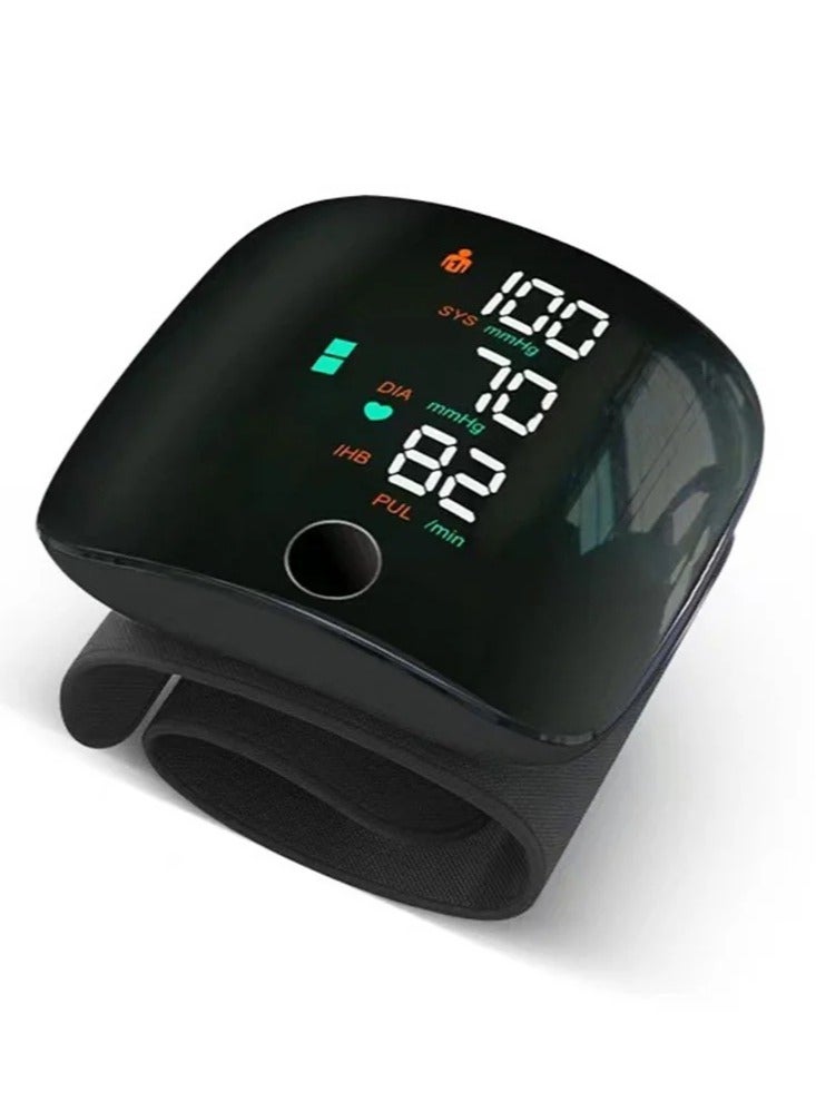 Blood Pressure Monitor Digital Wrist Blood Pressure Machine Adjustable Cuff Bp Detector 2x99 Readings Memory Large Display Voice with Carrying Case Automatic Blood Pressure Wrist Detector Watch