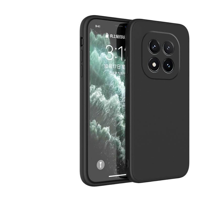 BB غطاء واقي، أسود، حماية من السقوط، سيليكون سائل، مقاوم للصدمات لـ Redmi Note 13 من السيليكون باللون الأسود باللون الأحمر - Image 1