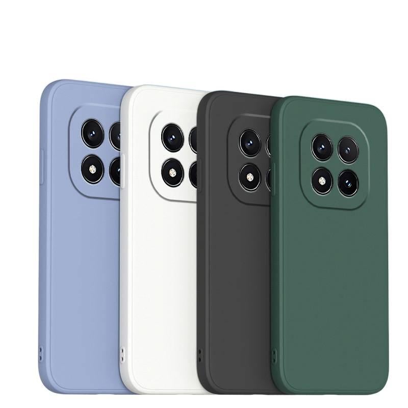 BB غطاء واقي، أسود، حماية من السقوط، سيليكون سائل، مقاوم للصدمات لـ Redmi Note 13 من السيليكون باللون الأسود باللون الأحمر - Image 2