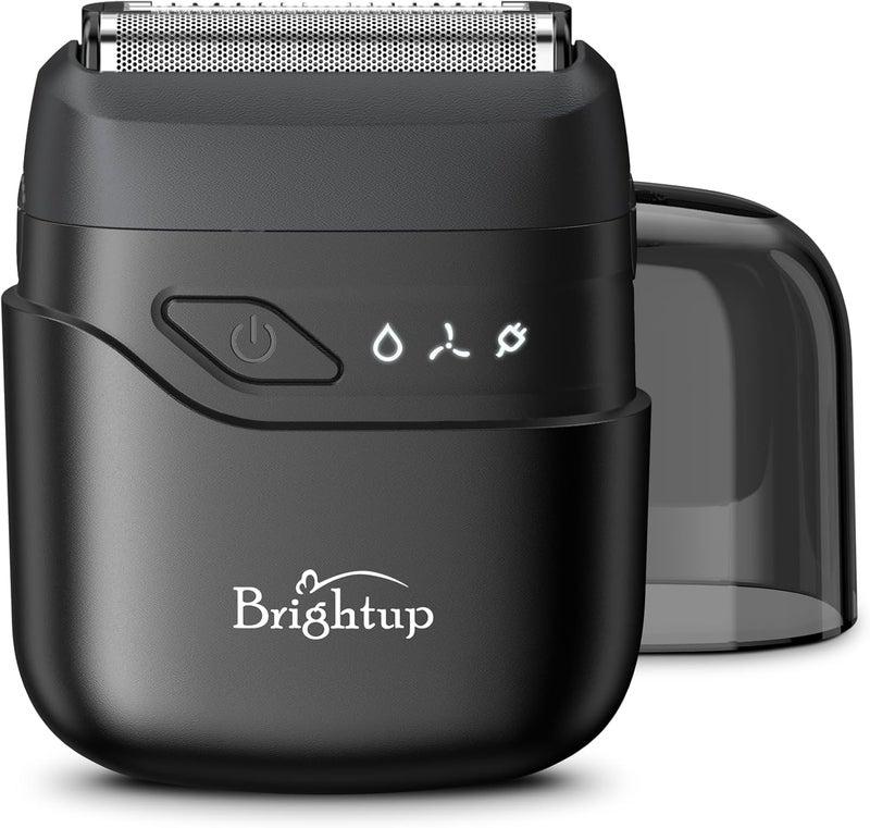 Brightup Compact Travel Shavers for Men Portable Mini Foil Shaver USBC Rechargeable Electric Razor with Floating Blades for Stubble  Close Shaving Gifts for Men