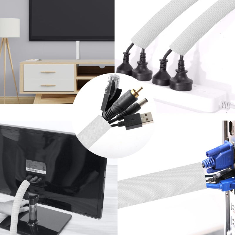 Secbolt Cord Protectors from Pets No Chew, 10ft - 3/8 inch Ultra Durable Cord Covers for Pets, Bite-Resistant Cable and Wire Protector for Cats, Dogs, Rabbits - White - Image 5