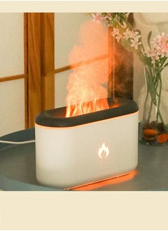 Arabest Realistic Flame Mist Humidifier, Quiet Night Light with Auto Off, Usb Humidifier, Aromatherapy Essential Oil Diffuser for Home/Office/Bedroom (White)  - Image 4