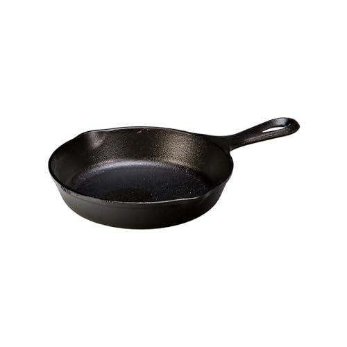 Lodge 612 Inch Cast Iron PreSeasoned Skillet Signature Teardrop Handle Use in the Oven on the Stove on the Grill or Over a Campfire Black