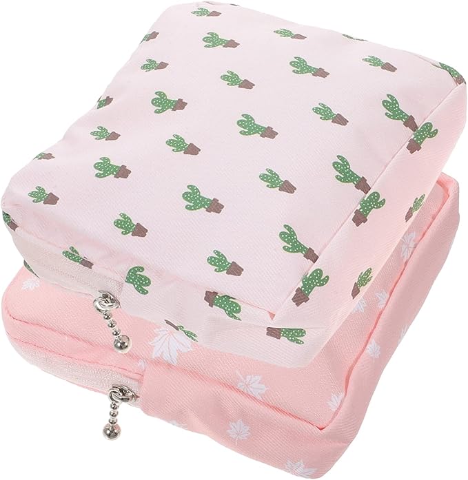 Cute Cartoon Napkin Pouch Menstrual Pad Storage Bag Assorted Color 16x15x2cm Portable Travel - Image 1