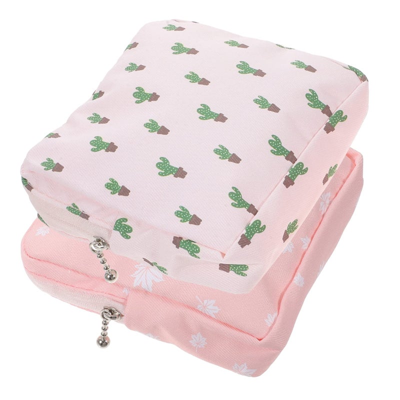 Cute Cartoon Napkin Pouch Menstrual Pad Storage Bag Assorted Color 16x15x2cm Portable Travel - Image 2