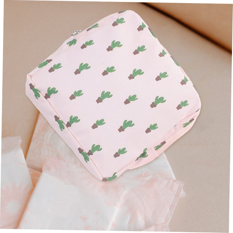 Cute Cartoon Napkin Pouch Menstrual Pad Storage Bag Assorted Color 16x15x2cm Portable Travel - Image 4