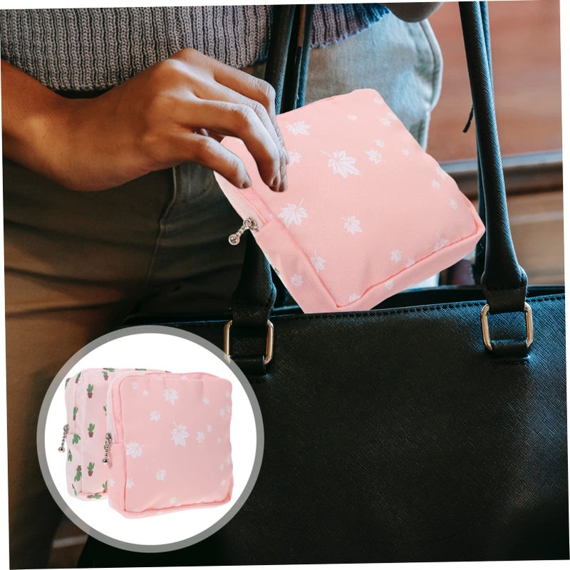 Cute Cartoon Napkin Pouch Menstrual Pad Storage Bag Assorted Color 16x15x2cm Portable Travel - Image 5