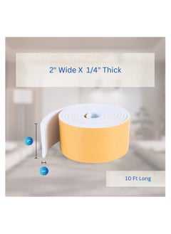 SYOSI High Density Foam Weather Stripping Door Seal Strip Insulation Tape Roll for Insulating Frame Window Air Conditioner Self Adhesive Weatherstrip 2inx1/4inx10Ft  - Image 5