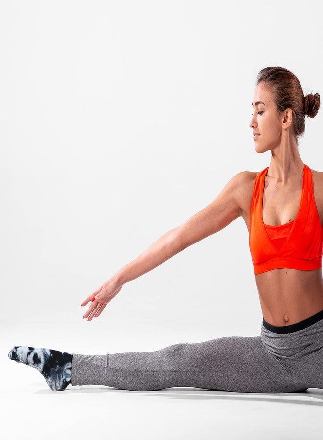 هانديبو جوارب هانديبو 3 أزواج من جوارب اليوغا والبيلاتس مع مقابض للنساء، جوارب رياضية مبطنة، جوارب بيلاتس مانعة للانزلاق (لون أنيق) - Image 4