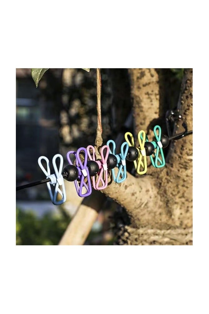 Colorful Non-Slip Drying Clips Outdoor Portable Windproof Clothesline Multifunctional Lanyard - Image 4