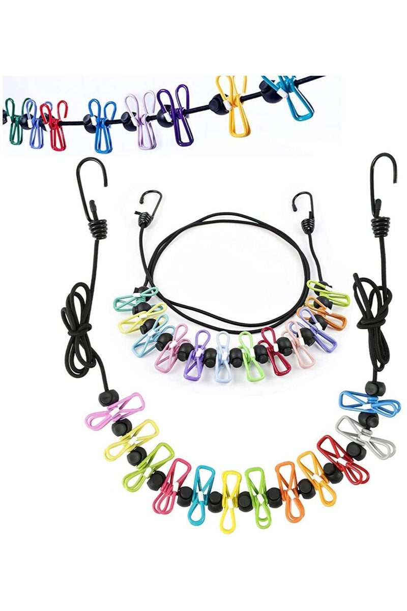Colorful Non-Slip Drying Clips Outdoor Portable Windproof Clothesline Multifunctional Lanyard - Image 5