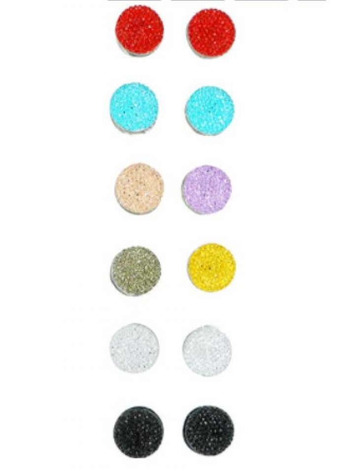 Alissa 12-Pack Magnetic Hijab Pins – Elegant Rhinestone Scarf Brooch Set – No-Snag, Multi-Use Round Fasteners for Hijabs, Shawls & Accessories - Image 1