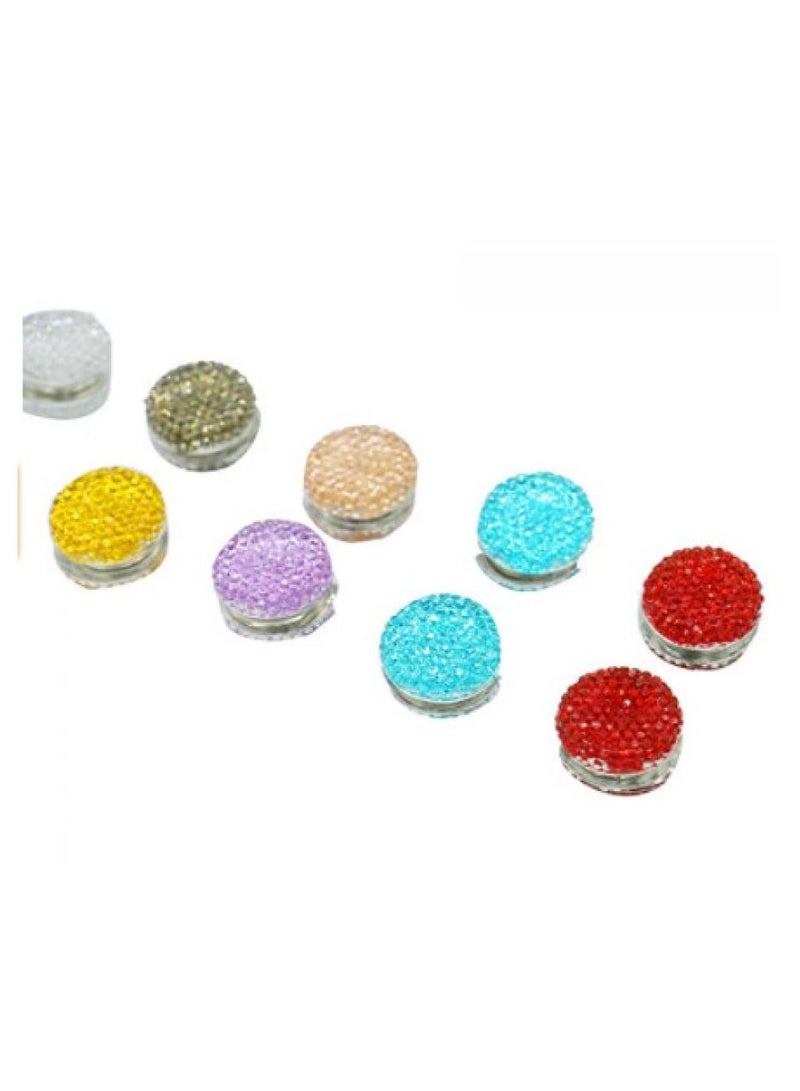 Alissa 12-Pack Magnetic Hijab Pins – Elegant Rhinestone Scarf Brooch Set – No-Snag, Multi-Use Round Fasteners for Hijabs, Shawls & Accessories - Image 4