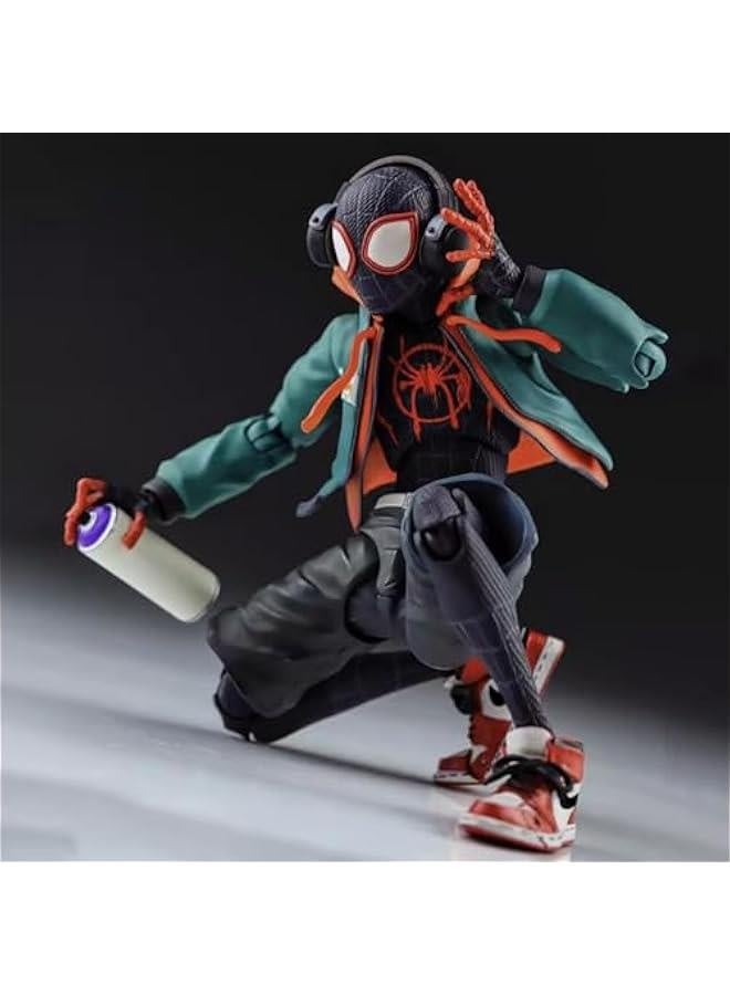 S-Piderman: Into The Spider-Verse Miles Morales Sentinel SV Super Heroes 6 inches / 16 cm Joints Moveable Action Figure, 7inch