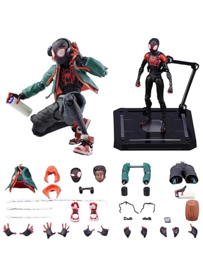 S-Piderman: Into The Spider-Verse Miles Morales Sentinel SV Super Heroes 6 inches / 16 cm Joints Moveable Action Figure, 7inch