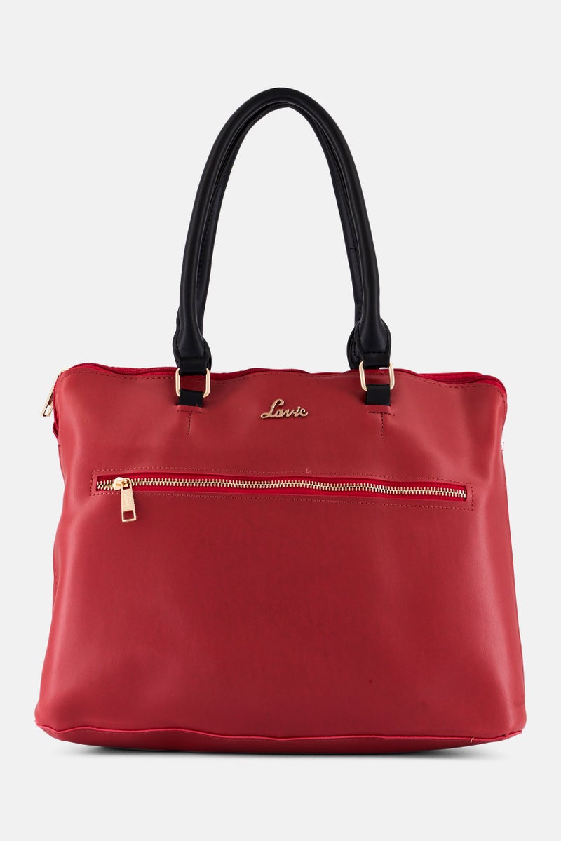 Lavie حقيبة يد بشعار العلامة التجارية للنساء، حمراء - Image 1