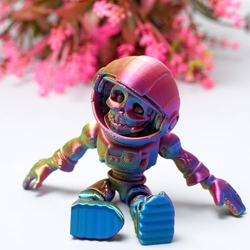LUYUCUBE 5inch 3D Printed Space Zombie Skeleton AstronautFlexible Realistic Articulated Animal Fidget ToysMystery Figurines GiftsExecutive Desk Dcor and Festival Collectible Halloween RYB - Image 5