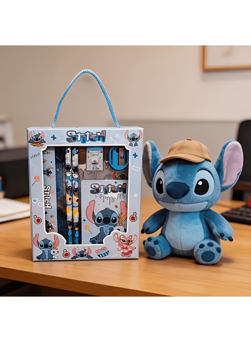 Disney Stitch 6-Piece Stationery Gift Set for Kids | Included 2 Pencils, Ruler, Eraser, Sharpener & Notepad | Cute School Supplies Kit | Back 2 School Edition - Image 5