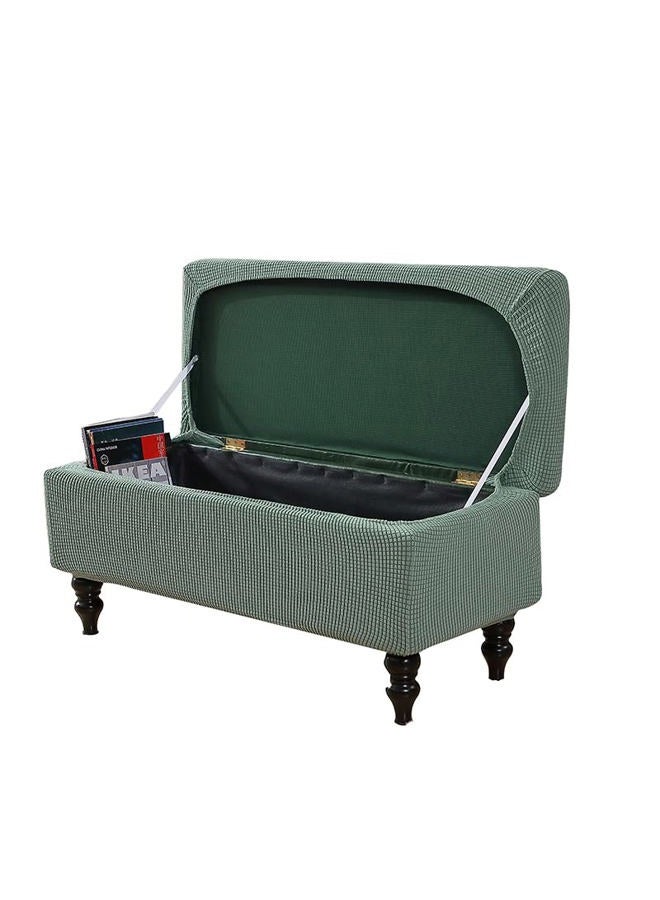 FUANGUI Ottoman Cover Stretch Storage Ottoman Bench Slipcover Jacquard Folding Storage Bench Ottoman Cover Footrest Stool Slipcover Footstool Protector Cover with Elastic Bottom,(80-110cm,M, 31) - Image 1