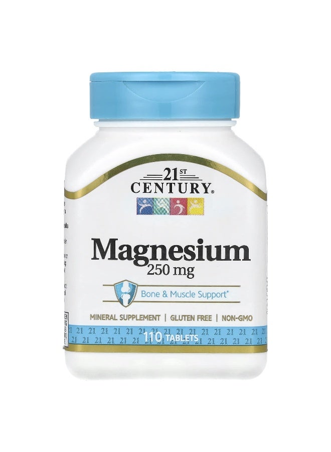21st CENTURY 21st Century, Magnesium, 250 mg, 110 Tablets 