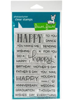 Lawn Fawn LAWN FAWN Clear Stamps 4"X6" Happy  - Image 3