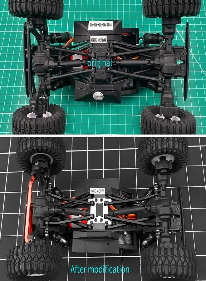 RCLIONS High Clearance Chassis Aluminum Links Set Linkage for Redcat Ascent 1/18th RC Crawler Car Upgrade Parts (Black) - Image 4