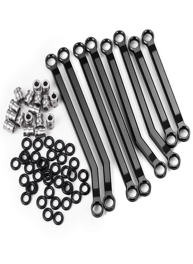 RCLIONS High Clearance Chassis Aluminum Links Set Linkage for Redcat Ascent 1/18th RC Crawler Car Upgrade Parts (Black) - Image 3