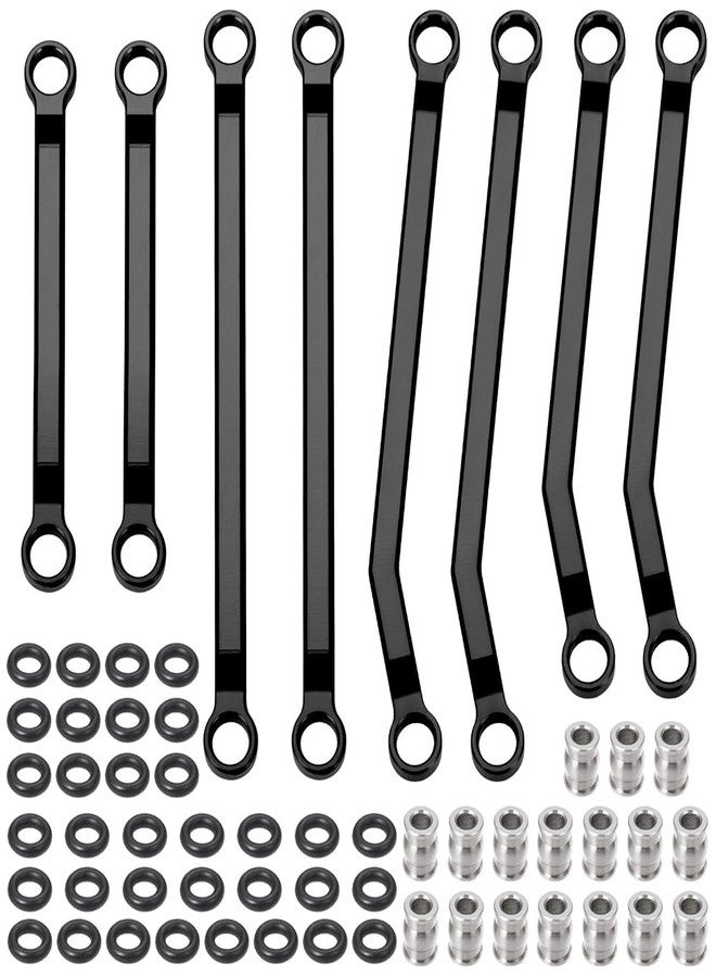 RCLIONS High Clearance Chassis Aluminum Links Set Linkage for Redcat Ascent 1/18th RC Crawler Car Upgrade Parts (Black) - Image 1
