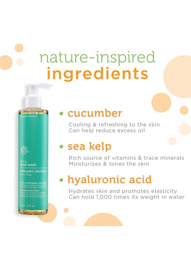 Earth Science EARTH SCIENCE - Gentle Clarifying Facial Wash For Oily, Combination Skin Types (2pk, 8 fl. oz.) - Image 4
