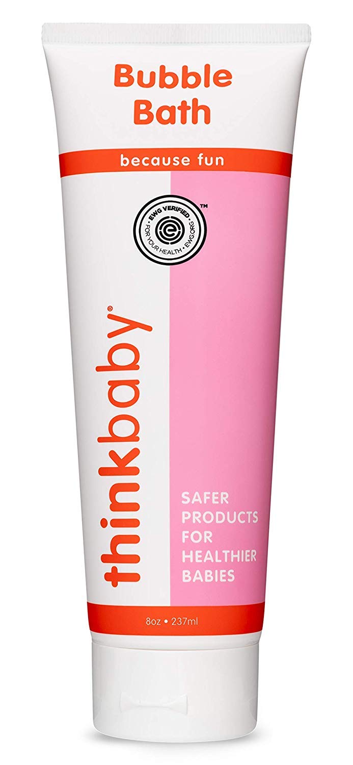 Thinkbaby EWG Verified Bubble Bath For Baby, Kid & Adult, Free of Parabens, Phthalates, 1,4 Dioxane & Toxic chemicals, Ingredient Safety Transparency, 8 Oz - Image 1