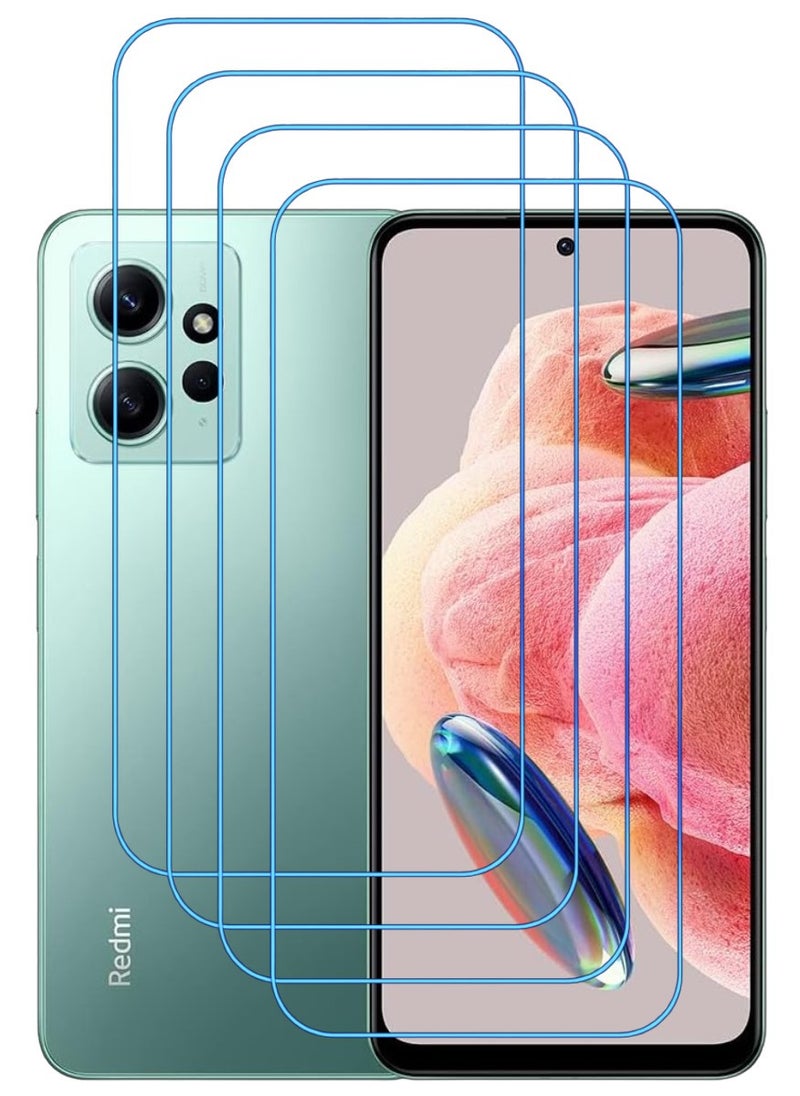 ACLIX 4 Pieces Antistatic ESD Dustproof Premium Quality High Definition Clear Tempered Glass Screen Protector Designed For Xiaomi Redmi Note 12 - Image 1