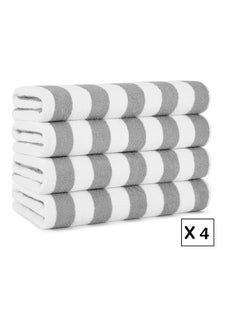 SIGNOOLA Signoola 4 Kids Bath towels 50 x 100 cm Grey Stripes, 100% cotton.  - Image 1