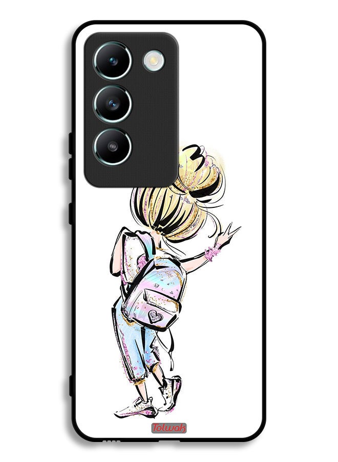 Tolwak Vivo V30 Lite 4G Protective Case Cover Back To School Girl Art - Image 1